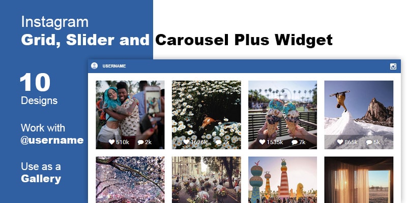 Instagram Slider and Carousel Plus Widget