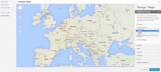 Intergeo-Google-map-plugin