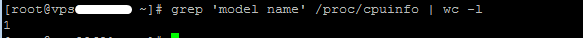 comand grep 'model name' /proc/cpuinfo | wc -l linux