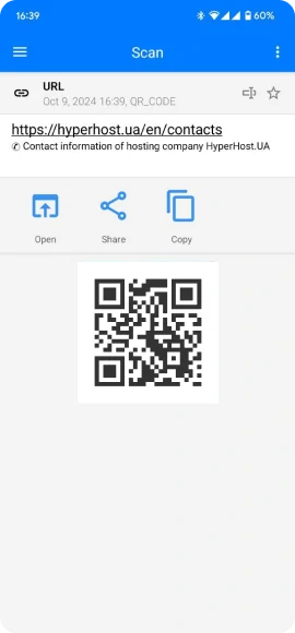 QR url example